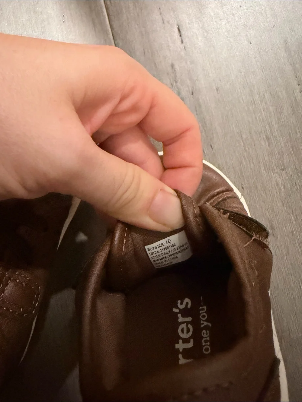 Carter's Brown Toddler Sneakers with White Sole
